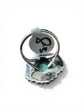 Black Jack Turquoise Solid 925 Sterling Silver Ring 8.5