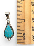 White Water Turquoise Solid 925 Sterling Silver Pendant