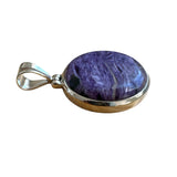 Charoite Solid 925 Sterling Silver Pendant