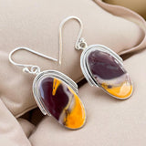 Mookaite Jasper Solid 925 Sterling Silver Earrings