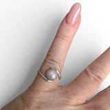 Pearl Solid 925 Sterling Silver Ring 5