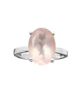Rose Quartz Solid 925 Sterling Silver Ring 8