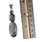 Gold Rutilated Quartz Solid 925 Sterling Silver Pendant