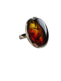 Baltic Amber Solid 925 Sterling Silver Ring 6