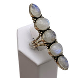 Rainbow Moonstone Solid 925 Sterling Silver Ring