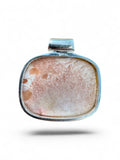 Scolecite & Garnet Solid 925 Sterling Silver Pendant