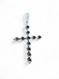 Cross Rose de France Amethyst Solid 925 Sterling Silver Pendant