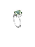 Prasiolite Green Amethyst Solid 925 Sterling Silver Ring 8