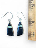 Black Jack Turquoise Solid 925 Sterling Silver Earrings