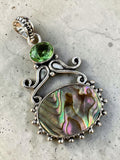 Abalone Silver Overlay Pendant