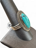 Kingman Turquoise Solid 925 Sterling Silver Ring 9