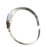 Purple Mojave Turquoise Solid 925 Sterling Silver Cuff Bracelet