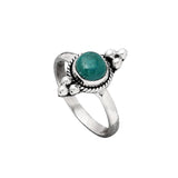 Azurite Chrysocolla Solid 925 Sterling Silver Ring 8.5