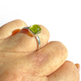 Peridot Solid 925 Sterling Silver Ring 8.5