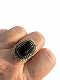 Black Onyx Solid 925 Sterling Silver Ring 10