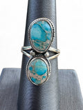 Blue Sea Sediment Jasper Solid 925 Sterling Silver Ring 7