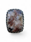 Crazy Lace Agate Solid 925 Sterling Silver Ring 6.5