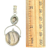 Zebra Calcite Solid 925 Sterling Silver Pendant