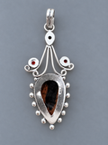 Mahogany Obsidian Silver Overlay Pendant