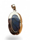 Carved Labradorite Solid 925 Sterling Silver Pendant