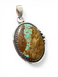 Number 8 Turquoise Solid 925 Sterling Silver Pendant