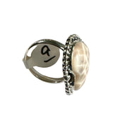 HEART Natrolite Solid 925 Sterling Silver Ring 9
