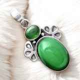 Green Onyx Solid 925 Sterling Silver Pendant