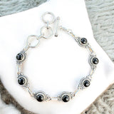 Black Onyx Solid 925 Sterling Silver Bracelet