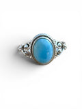 Caribbean Larimar Solid 925 Sterling Silver Ring 8.5