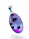 Pink Dendritic Opal Solid 925 Sterling Silver Pendant