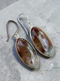 Chrysoprase w inclusion Solid 925 Sterling Silver Earrings
