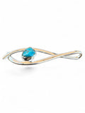 Kingman Turquoise Solid 925 Sterling Silver Pendant