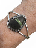 Black Jack Turquoise Solid 925 Sterling Silver Cuff Bracelet