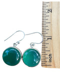 Green Onyx Solid 925 Sterling Silver Earrings