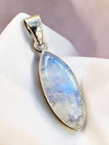Rainbow Moonstone Solid 925 Sterling Silver Pendant