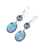 Mercury Mystic Topaz Solid 925 Sterling Silver Earrings
