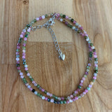 Tourmaline 2 mm Beaded Necklace