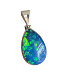Lab Opal Solid 925 Sterling Silver Pendant