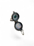 Kingman Turquoise Solid 925 Sterling Silver Poison Locket Pendant