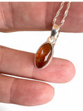 Baltic Amber Solid 925 Sterling Silver Pendant Necklace 16”