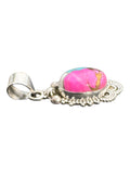 Kingman Cotton Candy Turquoise Solid 925 Sterling Silver Pendant