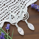 Rose Quartz Solid 925 Sterling Silver Earrings