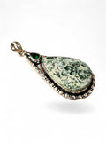 Tree Agate Silver Overlay Pendant