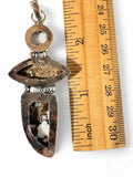 Wild Horse Jasper Silver Overlay Pendant