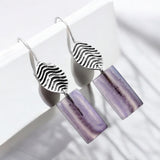 Fluorite Solid 925 Sterling Silver Earrings