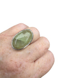 Prehnite Solid 925 Sterling Silver Ring 7