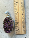 Druzy Silver Overlay Pendant