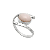 Pink Opal Solid 925 Sterling Silver Ring 7.5