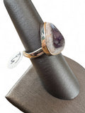 RARE Trapiche Amethyst Solid 925 Sterling Silver Ring 9.5