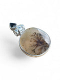 Scenic Agate & Onyx Solid 925 Sterling Silver Pendant